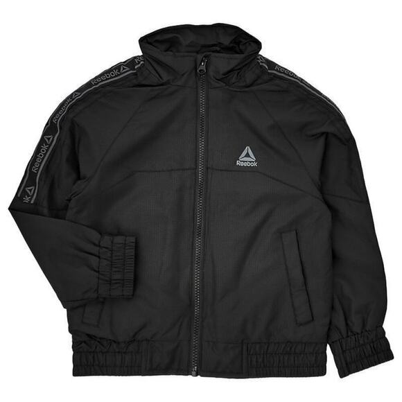 New! Reebok Little Boy's Fleece Lined Lightweight Full Zip Windbreaker Jacket - Picture 3 of 6